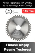 Resim Svein Premium 115 mm Ahşap Sunta Kesme Elmaslı Ağaç Tahta Daire Testeresi Küçük Taşlama Uyumlu Disk 