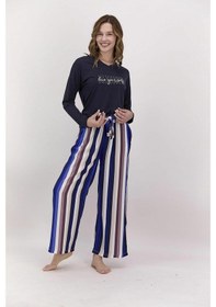 Resim Arnetta 1481 Always Love Yourself Lacivert Kadın Uzun Kol Pijama 