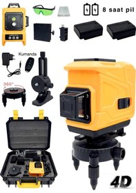 Resim Pro 360 12 Köşe Otomatik Hizalamalı Lazer Metre Hizalama Yeşil Çizgili Lazer Hizalama Su Terazisi. 