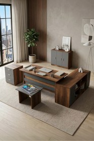 Resim Yurudesign Vario ABCEF Ofis Büro Masa Takımı Barok-Antrasit 