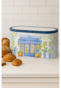 Resim Desenli Metal Ekmek Kutusu Renkli Mutfak Düzeni Ve Tazelik Koruma Dc-6768 Beyaz 