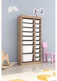 Resim Alara Xs 18 Sepetli Çok Amaçlı Mutfak Kiler Dolabı Beyaz 