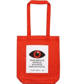 Resim Can Dükkan Bez Çanta Kırmızı G.Orwell 1984 Seri2 Kırmızı 
