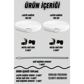 Resim Onur Metal Klipsli Akıllı Elastik Ayakkabı Bağcığı - Pratik Lastikli Sistem (1 Çift) 