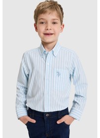 Resim U.s. Polo Assn. Erkek Çocuk Mavi Gömlek Desenli 50324772-vr036 