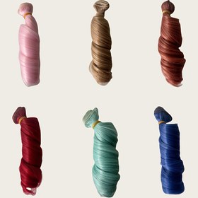 Resim 15 cm Yüksek Sıcaklık İpek Roma Kıvrım Peruk Saç Sırası, BJD / SD / Bebek DIY Peruk Stil için Uygun 