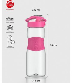 Resim Renga Saga Silikon Detaylı 730 Ml Tritan Matara 911033 Fuşya Fuşya 