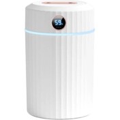 Resim 2l Çift Nozul Air Nemlendirici LCD Ekran Iletişim Yağı Aroma Difüzör Ultrasonik Nemlendiriciler Beyaz (Yurt Dışından) 