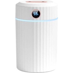 Resim 2l Çift Nozul Air Nemlendirici LCD Ekran Iletişim Yağı Aroma Difüzör Ultrasonik Nemlendiriciler Beyaz (Yurt Dışından) 