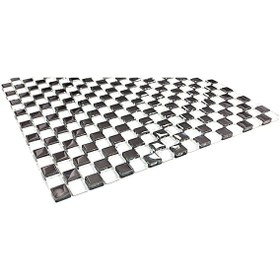 Resim MozaiKristaL İç mekanlar için 15x15mm. Beyaz-Gümüş Krom Mix. 30x30cm. Fileli Kristal Mozaik ( 1 m2 Fiyatıdır. ) 