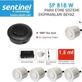 Resim Niken Sentinel Park Sensörü Ses Ikazlı 18MM Beyaz 