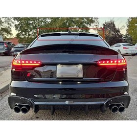 Resim Audi A4 B9 Cam Üstü Spoiler - Tavan Spoyler - Fiberglass - Boyasız 2016 - 2021 