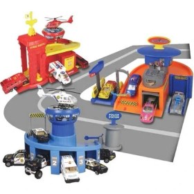 Resim Sunman Maxx Wheels 4 Araçlı Mini Garaj Seti 