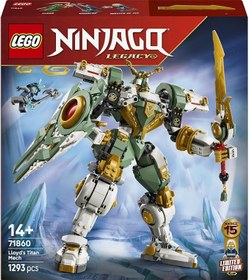 Resim LEGO NINJAGO Lloyd'un Titan Robotu 15. Yıl Dönümü 71860-14 Yaş ve Üzeri Çocuklar için Lloyd, Grimfax, Buz Elementi Ustası Minifigürleri İçeren Yaratıcı Oyuncak Yapım Seti, Hediye Fikri (1293 Parça) 