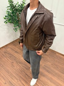 Resim BOMBER DERİ CEKET ACI KAHVE - S 