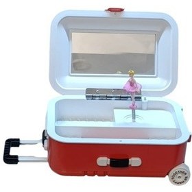 Resim Ayderonline Kırmızı Renk 15x23 Cm Müzikli Balerinli Takı Saklama Kutusu Beyaz - Kırmızı 