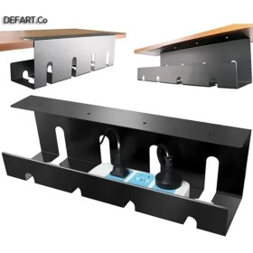 Resim Masa Altı Kablo Yönetim Tepsisi - Kanalı 