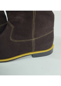 Resim Lucciola Ayakkabı Kadın Hakiki Deri Dikiş Ve Taban Detalı Kahverengi Körüklü Bot Kahverengi 