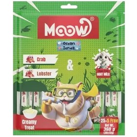 Resim Moow Yengeçli Istakozlu ve Keçi Sütlü Yetişkin Sıvı Kedi Ödül Maması 1 Adet 30x12 Gr 