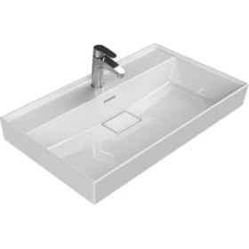 Resim Turkuaz Seramik Cerastyle Sharp 80 Cm Etajerli Lavabo 
