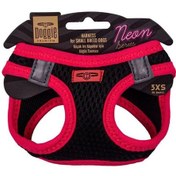Resim Doggie Havalı Dokuma Neon Küçük Irk Göğüs Tasması Pembe 22-26 Cm Ang-3xs Çok Renkli 