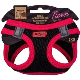 Resim Doggie Havalı Dokuma Neon Küçük Irk Göğüs Tasması Pembe 22-26 Cm Ang-3xs Çok Renkli 