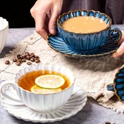 Resim 1 adet Japon Seramik Kahve Fincanı ve Tabak Seti, El Yapımı Retro Kupa Kelebek, Güzel ve Pratik, Depolama Tabağı Olarak Kullanılabilir, Kahve, Çay vb. Günlük Kullanım, Kahve Dükkanı ve Diğer Sahnelere Uygun 