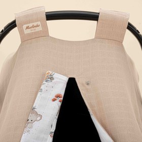 Resim Puset Örtüsü - Çift Taraflı - Kumsal Beji Müslin - Koala 