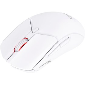 Resim HyperX Pulsefire Haste 2 Beyaz Makrolu Şarjlı Optik Kablolu/Kablosuz Oyuncu Mouse 
