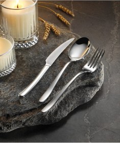 Resim Arsel Miray Sade 30 Parça 6 Kişilik Çatal Kaşık Bıçak Takımı 304 Kalite 3mm Gümüş 