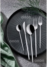 Resim Onon Mokka 12 Kişilik 60 Parça Çatal Kaşık Bıçak Takımı 