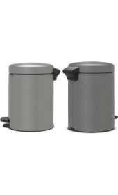Resim Brabantia Çöp Kutusu 5 Litre Newicon Pedallı Beton Gri 126284 