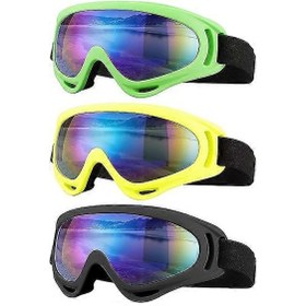 Resim Kayak Gözlükleri, Motosiklet Gözlükleri, Erkekler, Kadınlar Ve Genç Yetişkinler İçin 3'lü Snowboard Gözlükleri 