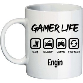 Resim Gamer Life Oyuncuya Hediye Isimli Kupa Bardak 