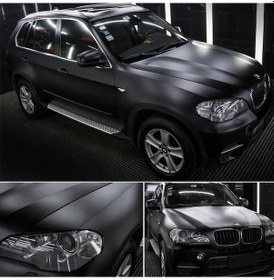 Resim Mat Siyah Kendinden Yapışkanlı Kaplama Folyosu 122 Cm X 2 Metre 