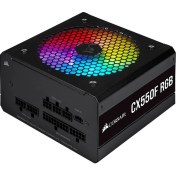 Resim Corsair CX550F RGB 550W 80+ Bronze Siyah Full Modüler 120 mm Fanlı PSU 