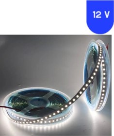 Resim 12 Volt 5 Mm 2835 Smd 4000k Naturel Beyaz İç Mekan 120 Ledli 5 Metre Şerit Led 