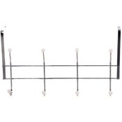 Resim new and single Kapı Arkası Askısı Krom Paslanmaz 4lü Kancalı Askılık Yükseklik17cm Genişlik 30cm 
