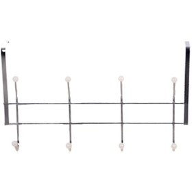 Resim new and single Kapı Arkası Askısı Krom Paslanmaz 4lü Kancalı Askılık Yükseklik17cm Genişlik 30cm 