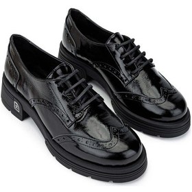 Resim Tamer Tanca Kadın Hakiki Deri Siyah Rugan Casual Ayakkabı 33 2006 Bn Ayk Sk24-25 Sıyah Rgn Siyah Rugan 