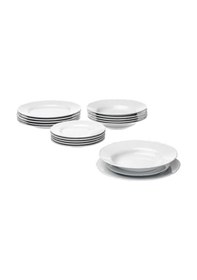 Resim Upplaga Yemek Takımı 18 Parça Rustik-porselen Beyaz Renk Beyaz 