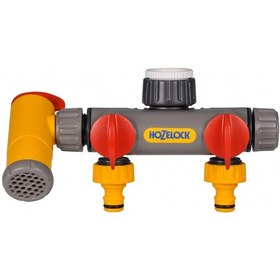 Resim Hozelock 2250H Çift Yönlü, Musluklu, Vanalı Musluk Bağlantısı 1/2" - 3/4" - 1" 