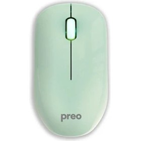 Resim Preo M19 Ergonomik Pastel Kablosuz Sessiz Mouse Yeşil 