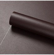 Resim 30x100 Cm Yapay Pu Deri Yamalar Suni Suni Deri Kumaş Kendinden Yapışkanlı Reddish Brown 