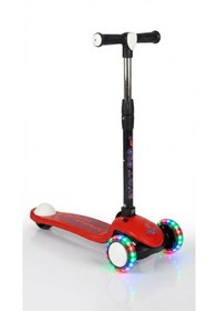 Resim Pro Katlanabilir Ve Yükseltilebilir Işıklı / Ledli Fren Sistemli Çocuk Scooter Bordo 