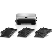 Resim GÜVENNOKTASI Snack Maker 5 SM5038 Sandviç, Waffle ve Tost Makinesi Silver 