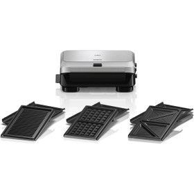 Resim GÜVENNOKTASI Snack Maker 5 SM5038 Sandviç, Waffle ve Tost Makinesi Silver 