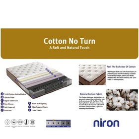 Resim Niron Yatak Niron Cotton No Turn 140x190 Cm Çift Kişilik Yatak Baza Başlık Takımı - Baza, Başlık Ve Yatak Seti 