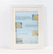 Resim Hfambition Çocuk Sanatı Rahat Açılır Beyaz Çerçeve 34x25.3cm - 3 Adet Izsiz Çivi İle - Dekoratif Tablo Rahmen 