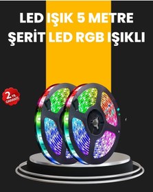 Resim 5 Metre Kumandalı Su Geçirmez Şerit Led Renkli 